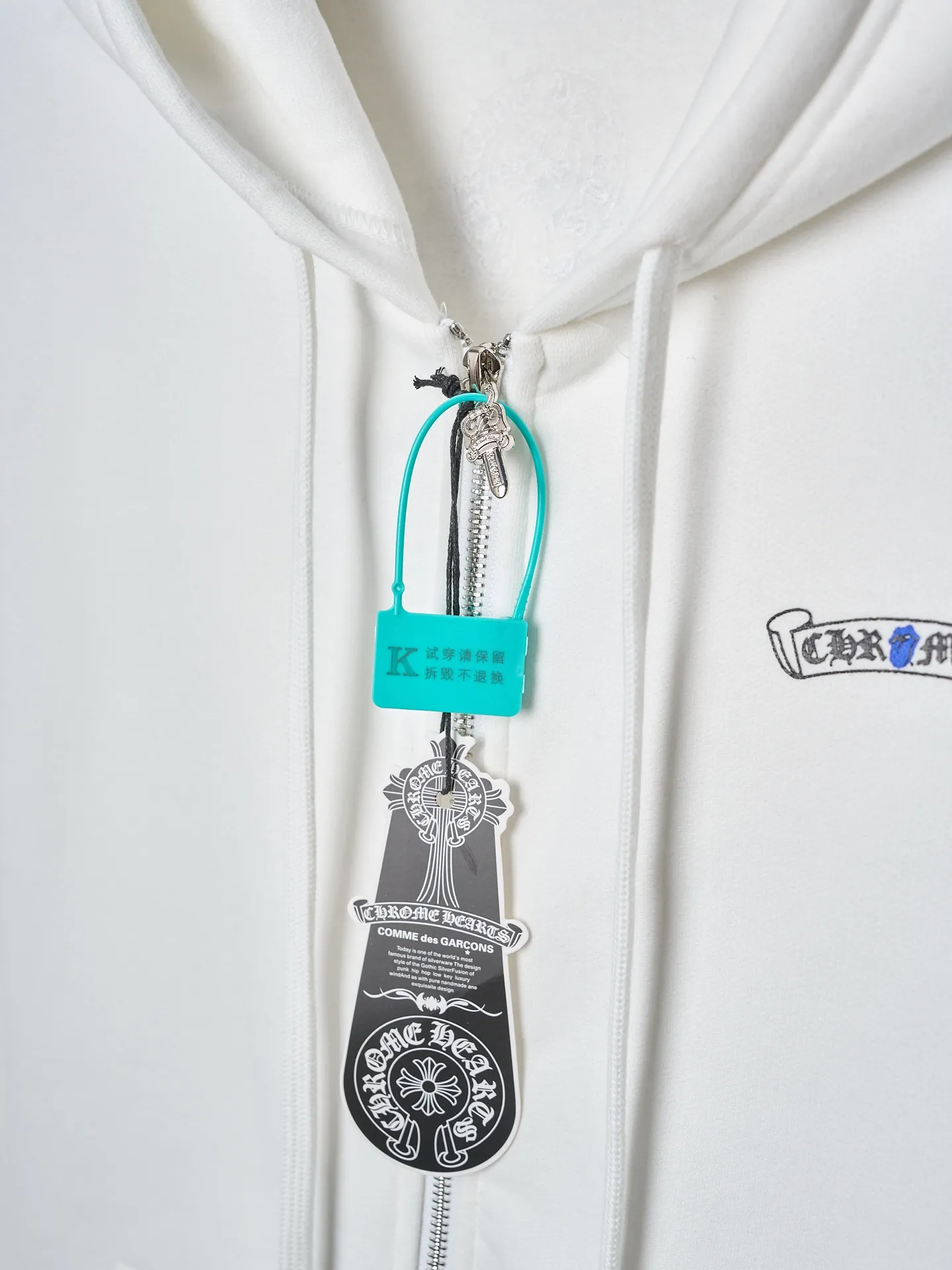 P460 Actual hanging auction] Chrome Hearts/Chrome Heart CH Tongue Glue Printed Sweater Hooded Jacket [Ready Stock] S M L
